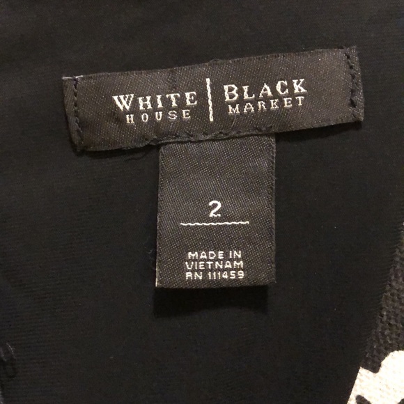 WHBM Striped V-Neck pretty collar crossover style stretchy spandex blend dress - Picture 10 of 15